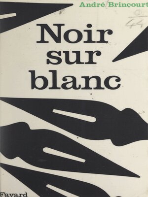 cover image of Noir sur blanc